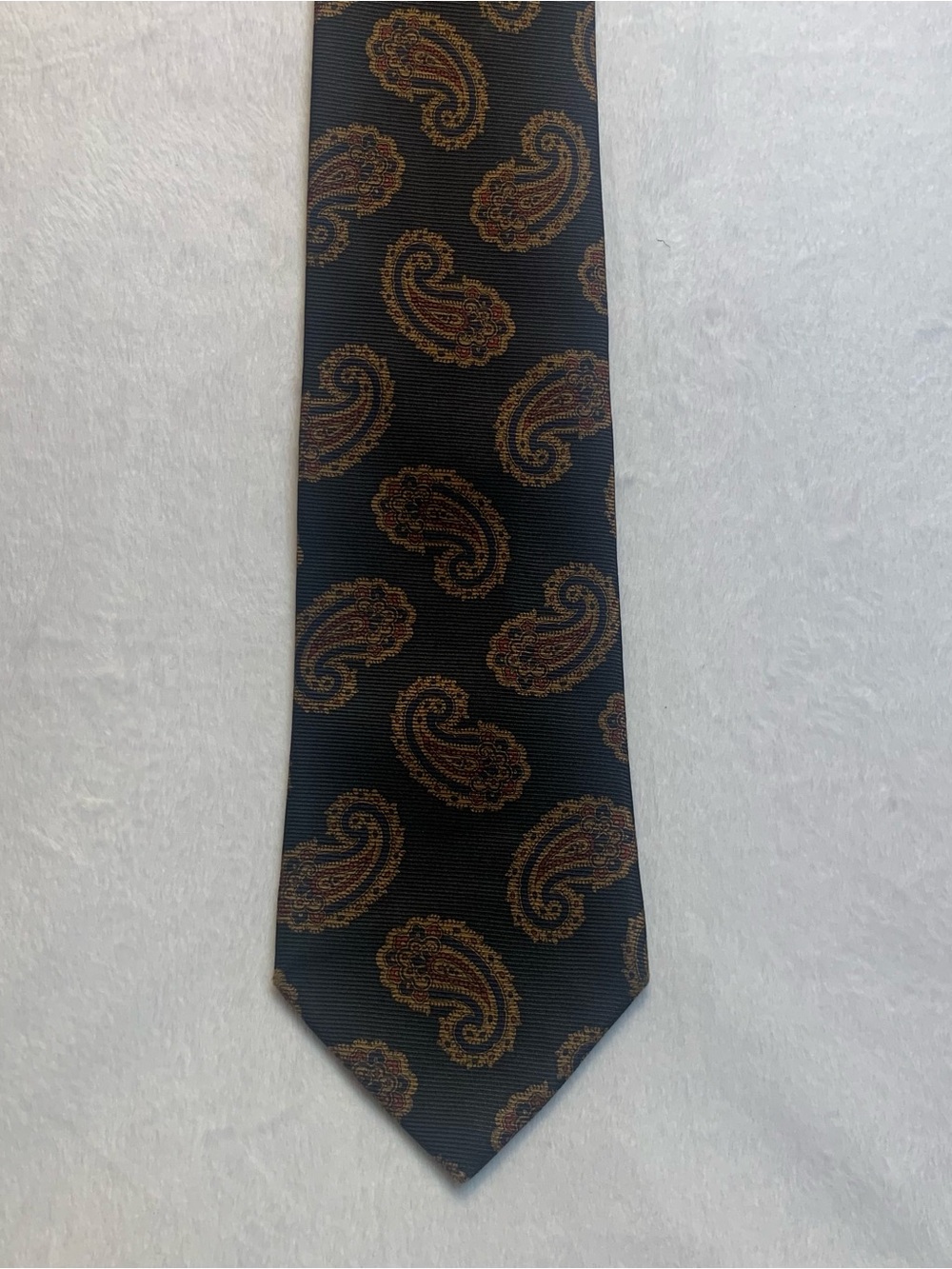 Brooks Brothers Dark Brown Silk Tie Paisley Pattern USA  Classic